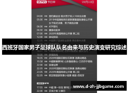 西班牙国家男子足球队队名由来与历史演变研究综述 西班牙国家男子足球队队名由来与历史演变研究综述